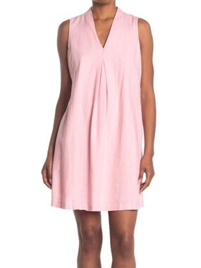 Tommy Bahama Daphne Sleeveless Linen Blend Shift Dress In Bikini Size Medium